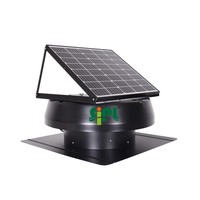 Ventilateur d'extraction solaire DC pour toit, 14 pouces, turbine à tourbillon à 360 degrés, ventilateur d'évacuation domestique/industriel, IP68, ventilateur de grenier