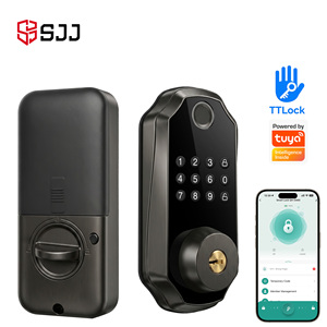 SJJ Fingerabdruck-Smart-Türschloss TTLock Tuya App Optional mit Tastenfeld IC RFID-Karte Schlüsselloses <span class=keywords><strong>Cloud</strong></span>-Aluminiumschloss für Hotel und Büro - Product Image 1