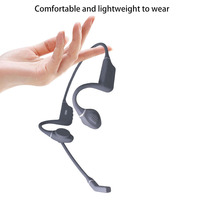 Earphone Walkie talkie kualitas tinggi, Headset konduksi tulang Bluetooth PTT untuk Ponsel Walkie talkie POC APP