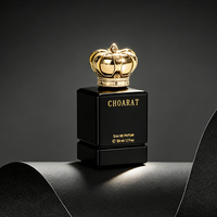 Flacon de parfum carré de luxe personnalisé de haute qualité, 30 ml, 50 ml, noir mat, fond épais, en verre, flacons vides pour hommes