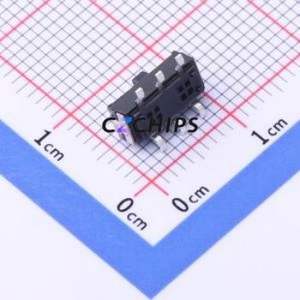 TP-33104 Slide Switch SMD Switch Rectangle Pin Header Gull Wing Type Vertical Mount 50mA - Product Image 2