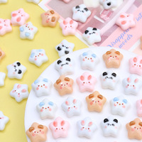 Mini Star Cartoon Animal DIY Accessoires Breloques Décoratives pour Chaussures, Pinces à Cheveux, Artisanat, Coques de Téléphone, avec Technique d'Émail Coulant