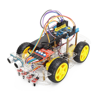 Tscinbuny cuatro vías de seguimiento evitación de obstáculos BLE coche robótico Kit de arranque para niños para Arduino programación coche robótico