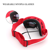 Protection UV 400 personnalisée hiver extérieur anti-buée lunettes de neige lunettes de motoneige lunettes de ski