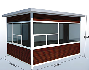 Thức ăn nhanh nhà hàng cà phê cửa hàng Mini Pop-up cửa hàng container làm bằng thép cho trung tâm mua sắm sử dụng màu xanh lá cây kiosk cho cửa hàng tiện lợi - Product Image 6