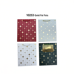 10253 Gold Foil Star <b>Gift</b> <b>Bag</b> <b>Large</b> <b>Christmas</b> Holiday Supplies - Product Image 3