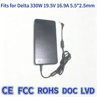 Adaptateur secteur 330W 19.5V 16.9A avec embout DC 5.5 2.5mm, chargeur de remplacement compatible avec les ordinateurs portables de jeu Delta ADP-330AB Clevo P870DM