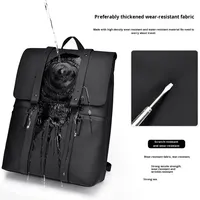 Sac à dos tendance pour homme, grande capacité, polyvalent, simple, avec double fermeture éclair et bretelles à coussin d'air