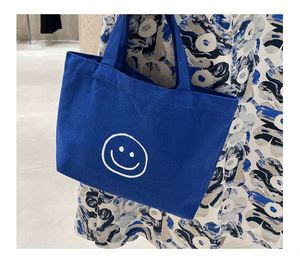 Durable Eco-Friendly Canvas Tote <b>Bag</b> with Minimalist Design Letter Pattern <b>Long</b> Handle Handheld and Portable for Daily Use - Product Image 6