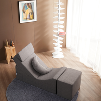 Canapé-lit d'angle pliant OEM personnalisé pour décorateur intérieur, rénovation de petit salon, mobilier pour projets en gros