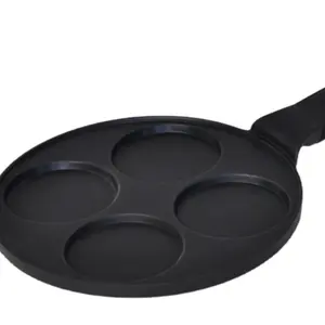 Die Cast Nhôm Đúc Không Dính Không Dính 4 Bốn Vòng Tròn Bánh Pancake Pan