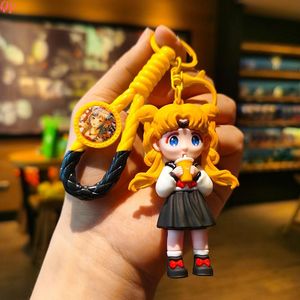 QQ femme cadeaux sac pendentif porte-clés 3D belle bande dessinée marin lait thé tasse conception porte-clés voiture clé - Product Image 4