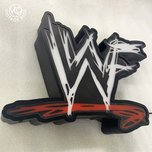 Enseigne lumineuse LED personnalisée style <span class=keywords><strong>WWE</strong></span>, affichage de logo 3D éclairé pour bar, salle de <span class=keywords><strong>jeux</strong></span> et décoration de fan pour mancave - Product Image 2