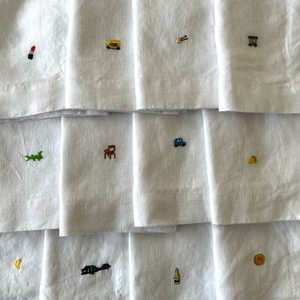 Juego de manteles individuales de lino y servilletas modernas hechas a mano bordadas, Decoración de mesa de boda <span class=keywords><strong>Vintage</strong></span>, servilletas de tela para restaurantes, bodas - Product Image 2