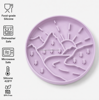 Accessoires pour animaux de compagnie MoMoPaw, bol à nourriture lente pour chien, compatible lave-vaisselle et micro-ondes, bol puzzle en silicone pour chiot avec design antidérapant à forte ventouse