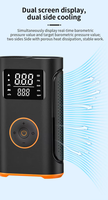 Kit d'outils d'urgence pour voiture, gonfleur de pneus portable, compresseur d'air avec affichage LCD de pression précise, pompe rapide
