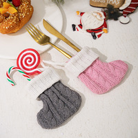 Mini chaussettes tricotées de Noël rose nordique Mini décorations de cadeaux de Noël