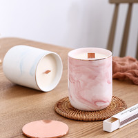 Porte-bougie en céramique de luxe vide en marbre pour la fabrication de bougies