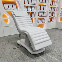 Lit de Soin Facial Électrique à 3 Moteurs Blanc Complet pour Salon de Beauté, Moderne et Réglable, avec Extension, pour Vente