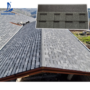 Vente en gros en usine Bardeaux <span class=keywords><strong>de</strong></span> toiture en asphalte Bardeaux <span class=keywords><strong>de</strong></span> toiture architecturaux Bardeaux d'asphalte plats stratifiés noirs - Product Image 1