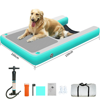 Planche flottante gonflable pour animaux de compagnie en EVA antidérapante, rampe aquatique pour chien, tapis de surf pour chien, jouet d'entertainment aquatique pour animaux de compagnie pour yacht et piscine