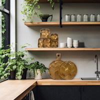 Plateau en bois de service pour la cuisine Plateau en bois fabriqué à la main avec design en forme de V Décoration intérieure parfaite
