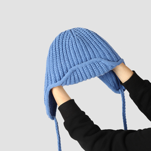 2025 New <strong>Designer</strong> <strong>Custom</strong> LOGO Knitted Flight <strong>Cap</strong> Ear Flap Winter Thermal <strong>Beanie</strong> <strong>Cap</strong> for Women - Product Image 5