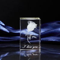 Cube en verre cristal K9 de haute qualité, photo personnalisée, gravure laser 3D, vente en gros, sans bulles, sublimation vierge, gravure personnalisée