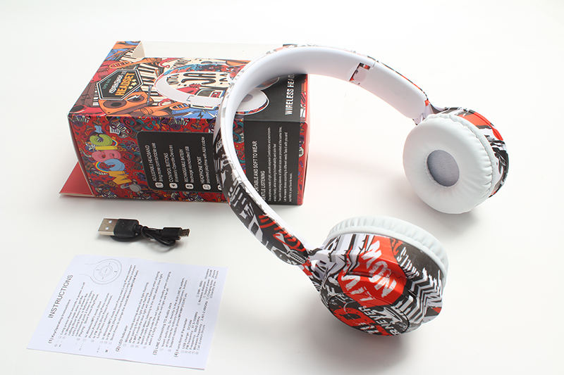 Z08グラフィティヘッドセット悪い手書きヘッドフォン走り書き