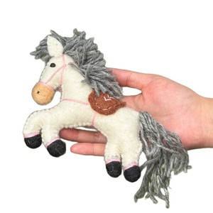 Sac à main suspendu en feutre de <span class=keywords><strong>laine</strong></span> fait main en Chine, motif cheval, mignon, style poupée, porte-clés, ornements, 31 cm-50 cm, sans rembourrage - Product Image 5