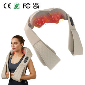 Masajeador <span class=keywords><strong>de</strong></span> Cuello y Hombros <span class=keywords><strong>con</strong></span> Cabezal <span class=keywords><strong>de</strong></span> Masaje <span class=keywords><strong>de</strong></span> Tela Elástica <span class=keywords><strong>de</strong></span> PU Superior Mejorado, Rotación <span class=keywords><strong>de</strong></span> 360°, Bola <span class=keywords><strong>de</strong></span> Masaje Shiatsu <span class=keywords><strong>con</strong></span> Calor, Amasamiento 3D - Product Image 1