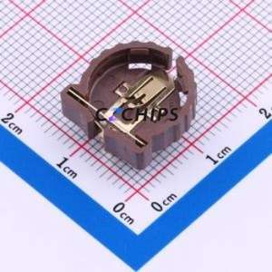 BS-12-A3AA003 Button & Strip Battery Connector Through hole Component (THT) Connector Battery Holder CR1220 Phosphor Bronze Gold - Product Image 1