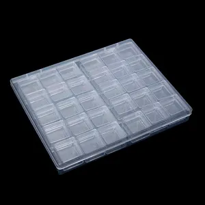 नई आगमन कील कला सामान 30 ग्रिड विभक्त डिब्बे प्लास्टिक आयोजक प्रेस पर नाखून बॉक्स हीरे के गहने भंडारण बॉक्स