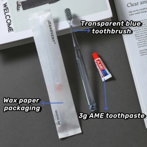 Vendita calda eco-friendly logo Custom spazzolino da denti da viaggio Kit dentale ury 5 stelle per Hotel Set di servizi da bagno - Product Image 2