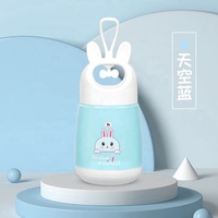 Gourdes en verre pour enfants, 380ml, en gros, mignon petit lapin, pour l'extérieur, logo personnalisé, tasse, bouteille d'eau en verre pour enfants