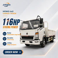 Camion léger Sinotruk Howo 4x2 avec benne à ridelles de 4,2 m, capacité de charge de 3 à 5 tonnes, Euro 2/5, livraison logistique