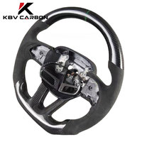 Volant sport à 3 branches en fibre de carbone personnalisable KBV pour Dodge Challenger Hellcat SRT RT Grip
