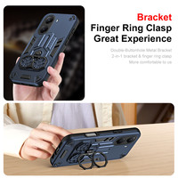 Étuis de téléphone robustes pour Xiaomi 17 Pro Max 17 Pro 15 Ultra 5G, protection lourde en PC et TPU, support d'anneau, béquille, coque antichoc