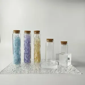 10盎司16盎司18盎司漂流瓶透明宽口高硼硅酸盐软木玻璃许愿瓶带木盖