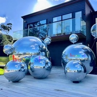 Vente chaude Gonflable Boule Métallique Décoration Gonflable Miroir Boule Ballons Métalliques Grandes Boules Gonflables Géantes Brillantes