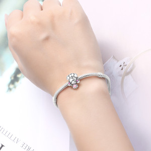 Cross-border spot white <b>copper</b> trending dessert girl beaded <b>bracelet</b> jewelry accessories for women - Product Image 6