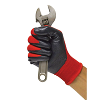 Gants enduits de nitrile 13G Revêtement de paume en nitrile Polyester Nylon Gants de travail industriels bon marché