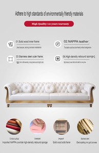 Fabricant de canapés de luxe pour la maison, le bureau, <span class=keywords><strong>l</strong></span>'hôtel, le salon, ensemble de canapés en cuir modernes - Product Image 3