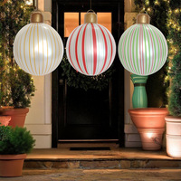Ballons gonflables géants en PVC de 40 cm et 50 cm en forme de lanterne avec poignée annulaire pour décorations de Noël intérieures et extérieures