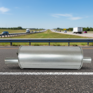 Silencieux universel en acier inoxydable 4"x9" pour système d'échappement automobile, remplace une sortie de 2,5 pouces, finition lisse, tôle d'acier de 1,5 mm - Product Image 1