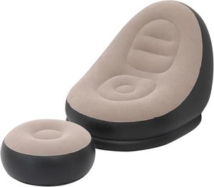 Sillón Inflable <span class=keywords><strong>para</strong></span> Adultos, Sofá Inflable Plegable Portátil con Reposapiés - Product Image 1