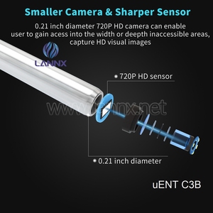 LANNX uENT C3B สินค้าใหม่สมาร์ทภาพกําจัดขี้หูกล้องเอนโดสโคปทําความสะอาดหู otoscope บ้านมินิทําความสะอาดหูกล้องเอนโดสโคป
