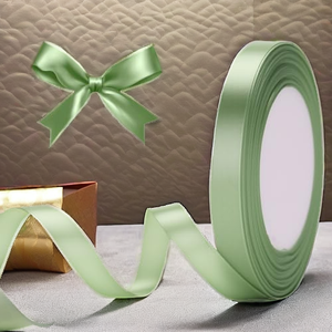 Cinta de Raso Personalizada en Rollo, Verde Sólido, 19 mm, Cinta Decorativa Tejida para Lazos de Regalo - Product Image 2