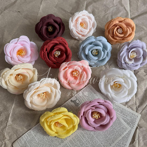 Têtes de roses artificielles en soie Jinxi pour décoration de mariage, matériel artisanal, accessoires DIY - Product Image 3