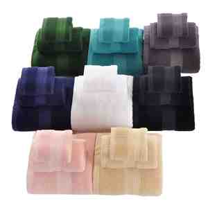 Serviette de Bain en Coton Tissé Écologique de Haute Qualité 16S, Ensemble Complet pour Hôtels, Couleur Unie 35-75cm Rose & Gris 100G - Product Image 3
